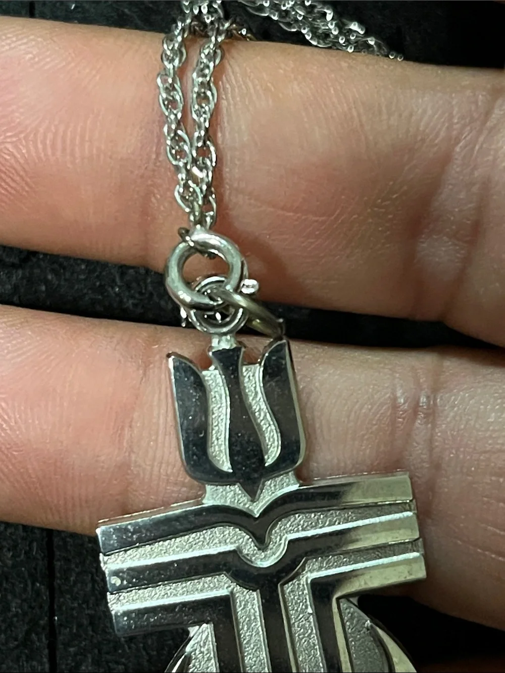 Unbranded Silver Geometric Cat Pendant Necklace